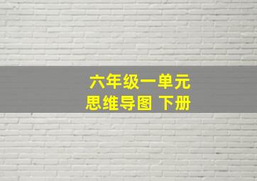 六年级一单元思维导图 下册